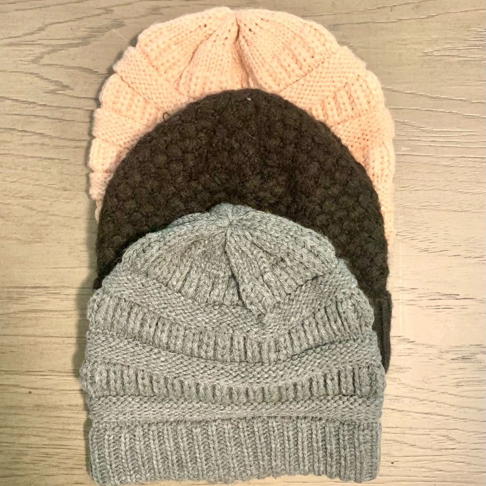 Three Knit Caps NWOT